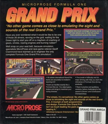 Formula 1 Grand Prix box cover back